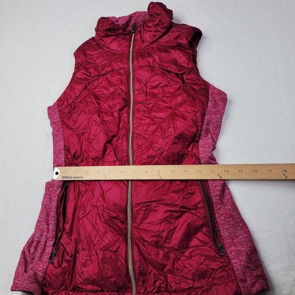 Lululemon Women's Berry Rumble Down For A Run Full-Zip Puffer Vest Size 6 - Picture 6 of 7